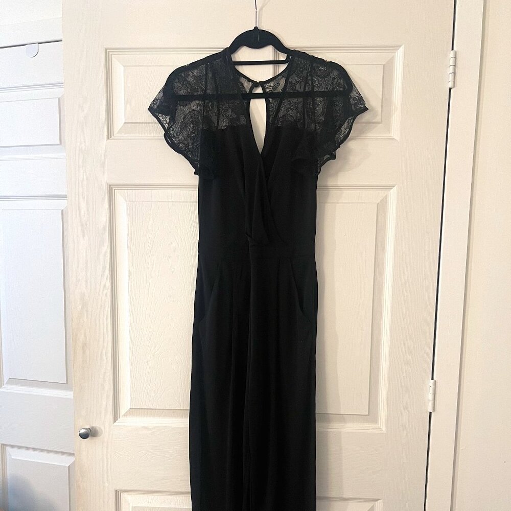 French Connection Black Lace Jumpsuit - US 6